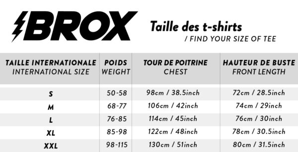 Brox Guide Taille Tee Shirt