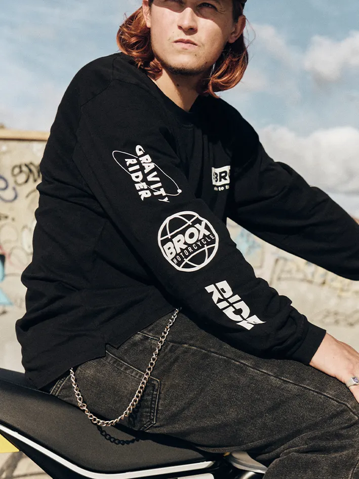 T Shirt Manches Longues Moto Brox Pilote